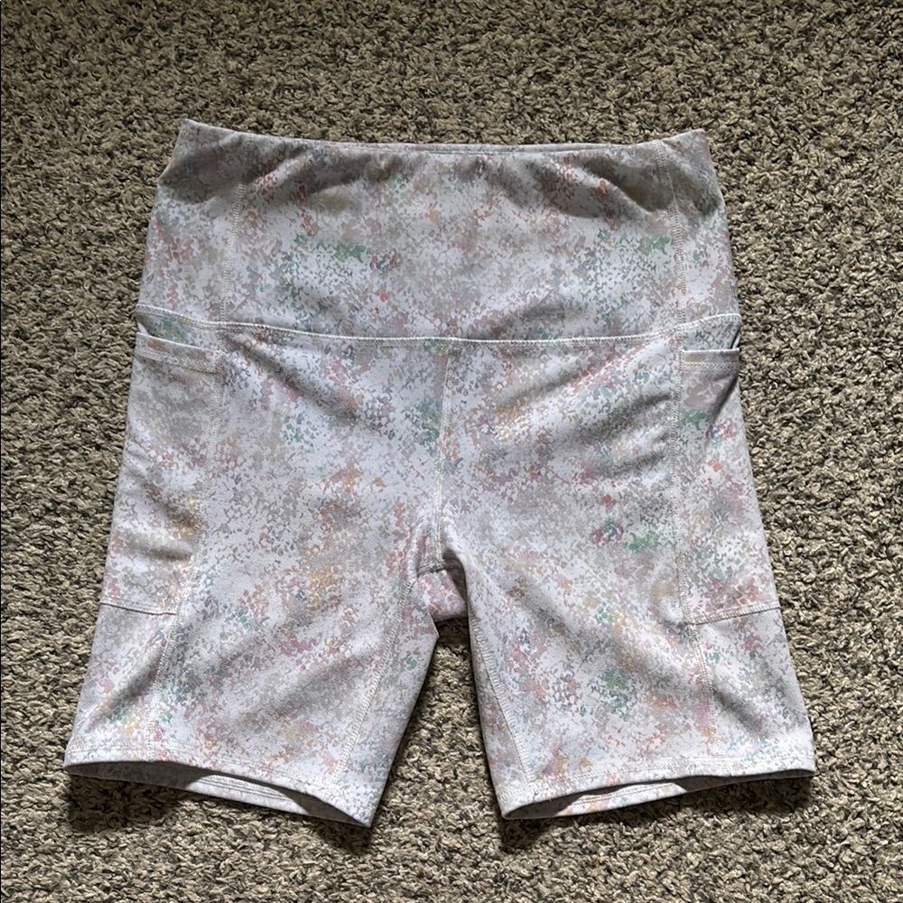 RBX Gray Bike Shorts with High-Rise Waistband